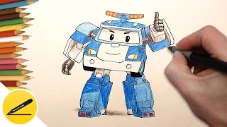 ROBOCAR POLI | How to Draw Robocar Poli step by step - learn to draw