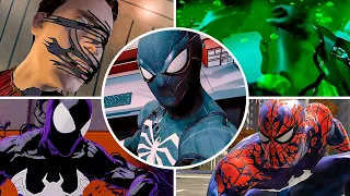 Evolution of Symbiote Possessing Spider-Man in Spiderman Games Marvel's