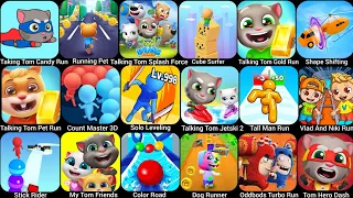 Talking Tom Hero Dash,Talking Tom Candy Run,Running Pet,Tom Splash Force,Cube Surfer,Talking Tom...