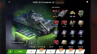 Opening the new light tank HWK 30 containers wot blitz.....