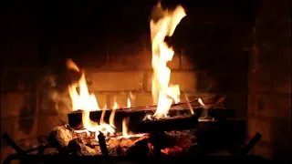 fireplace with slow jams 90,s music