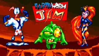 Earthworm Jim (Червяк Джим) прохождение (Sega Mega Drive, Genesis)