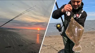 PLAICE FISHING MOSTYN & BASS HUNT AT PRESTATYN BEACH | NORTH WALES | MASTERFISHERMAN