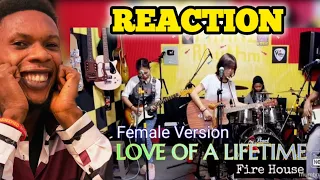LOVE OF A LIFETIME_Fire House FEMALE VERSION ​⁠@FRANZRhythm  Family Band COVER | REACTION