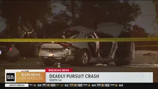 South L.A. crash: Police chase ends with driver killed, passengers hospitalized