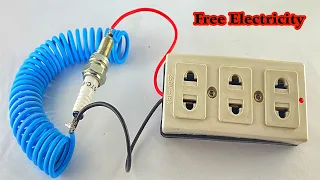 Awesome 220v Free Electric Generator Using Copper Wire