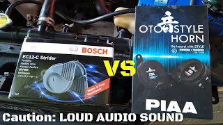 Bosch EC12-C Strider VS PIAA Horn CAUTION: LOUD AUDIO SOUND!