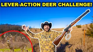 Iron Sight LEVER-ACTION 30-30 Deer Hunting Challenge at My RANCH!!! (Catch Clean Cook)