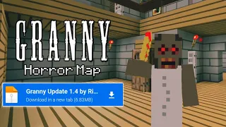 GRANNY IN MINECRAFT HORROR MAP (ENDING) | MCPE 1.20+