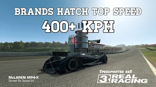 Real Racing 3 Brands Hatch Top Speed Challenge 400+ kph McLaren MP4-X RR3