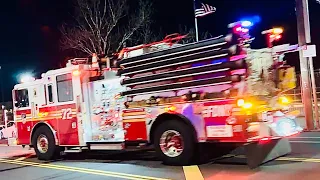 **BRAND NEW 2023 FDNY ENGINE 72** RESPONDING FROM QUARTERS ON TREMONT AVENUE IN THE BRONX, NEW YORK.