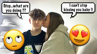 CAN'T STOP KISSING YOU PRANK ON MY BOYFRIEND!