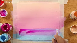 Acrylic Painting | Cotton Candy Cloud Island | Color ASMR #354