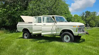 Walk-thru of 1976 Ford F-250 Crew Cab 4x4  F28