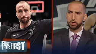 Nick Wright reacts to Manu Ginóbili retiring after 16 seasons with Spurs | NBA | FIRST THINGS FIRST