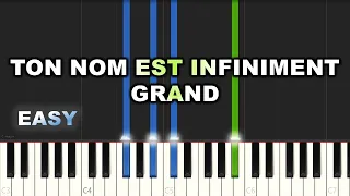 Eden - Ton Nom Est Infiniment Grand | EASY PIANO TUTORIAL BY Extreme Midi