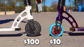 $10 SCOOTER WHEELS VS $100 SCOOTER WHEELS!