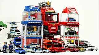 월드카 소방차 경찰본부 기아차 전시장 동시출동! World Car Fire truck Police car and KIA Car show room