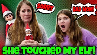 MY MOM TOUCHED THE ELF ON THE SHELF!  Smellie Darkel Is Back???