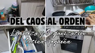 DEL CAOS AL ORDEN || LIMPIEZA ORGANIZACIÓN Y DEPURACION DE COCINA PEQUEÑA Parte #1  #cleanwithme