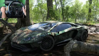 Rebuilding Lamborghini Aventador Superveloce Forza Horizon 5 || Stering Wheel Pxn V9 Game Play