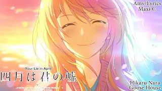 Hikaru Nara | Shigatsu wa kimi no uso | Your lie in Aprl | Amv/Lyrics+Sub español | 1080p HD