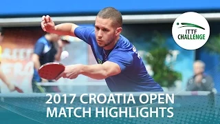 2017 Croatia Open Highlights: Qiu Dang vs Jan Zibrat (Qual)