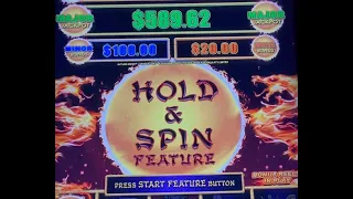 I Landed an AWESOME HOLD & SPIN FEATURE on DRAGON LINK AUTUMN MOON at Paris Las Vegas!!!