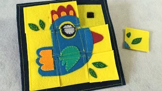 Tự làm trò chơi ghép hình cho bé - DIY - Idea for kids - Felt jigsaw puzzle