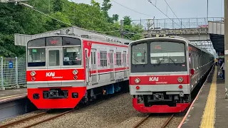 Kumpulan KRL Commuter Line di Stasiun Jurangmangu! JR 203 Joban, JR 205 Yokohama, Saikyo Line!
