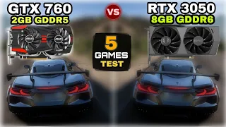 GTX 760 vs RTX 3050 | 5 Games Test | How Big Difference ?