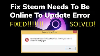[Solved] Steam needs to be online to update error| Solved 2023|Update error|How to fix Steam error