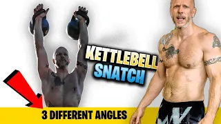 HOW TO Kettlebell Snatch 3 Different Angles in Slowmo