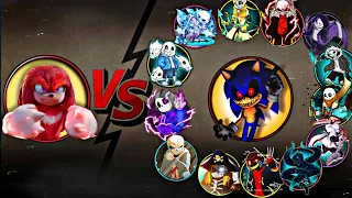 Knuckles The Echidna Vs All Legendary Sans & The Sonic Exe | Most Epic Video