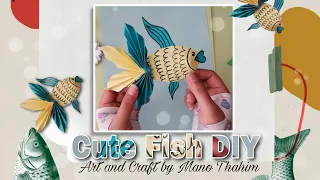 Cute FISH | DIY Moving Paper FISH| Easy Paper Crafts #artandcraftbymanothahim #diy #toys #papercraft