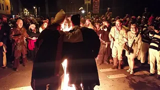 Cliffe Bonfire Society - BONFIRE 2018 - jumping the fire at Cliffe Corner