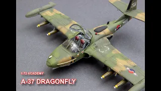 CESSNA A-37 Dragonfly ROKAF 1:72 ACADEMY Model Kit Full Video Build