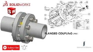 Solidworks Tutorials | Design And Assembly Of Flange Coupling In Solidworks