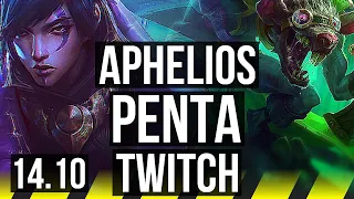 APHELIOS & Lulu vs TWITCH & Zac (ADC) | Penta, 7k comeback, 68% winrate | NA Diamond | 14.10