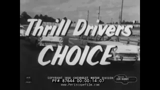 1956 CHEVROLET PROMOTIONAL FILM w/ STUNT DRIVER JOIE CHITWOOD 87644