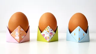 ОРИГАМИ Подставки под яйца на Пасху своими руками Пасхальные поделки из бумаги Origami Egg Holder