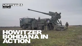 Ukrainian-made 155 howitzer Bohdana Hit Russian Weapons Depots, Infantry Positions, and Mortar Crews