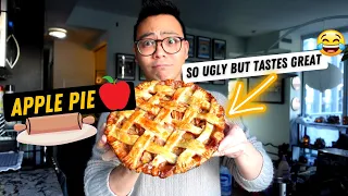 baking an apple pie 🥧🍎 so ugly but tastes great 🤣