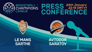 Le Mans Sarthe v Avtodor Saratov - Press Conference - Basketball Champions League