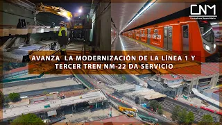 Inicia la colocación de trabes en la Línea 9 y avanza la modernización de Línea 1, metro CDMX