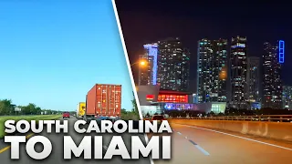 Driving to Miami from South Carolina in 1 Hour - Timelapse