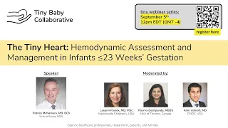 TBC Webinar 3: Hemodynamic Assessment and Management in Infants ≤ 23 Weeks' Gestation