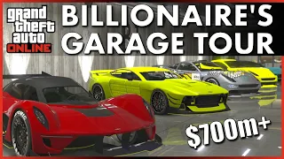GTA Online BILLIONAIRE's Garage Tour | Over 300 Vehicles, $700m!