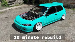 B20 Swapping a 92 EG Hatch, Tucked Bay, Static on 15X10s. 10 Minute Build