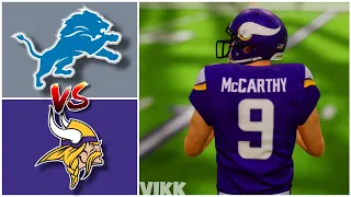 Lions vs JJ McCarthy Vikings Simulation (Madden 24 Updated Rosters)